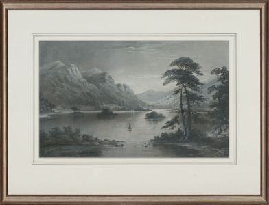 19th Century Gouache - River Landscape