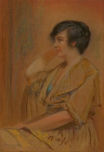 Joseph Albert Mullard (1868-c.1962) - Signed 1921 Pastel, Portrait of a Woman