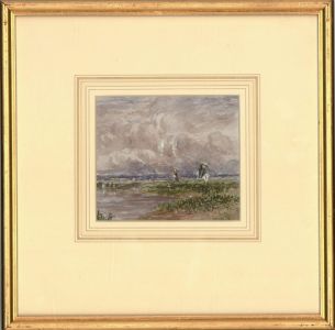 Framed Late 19th Century Watercolour - River Study