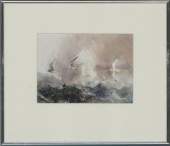 Richard Keeton RCA - Contemporary Mixed Media, Gulls and Waves