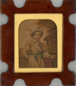 A Pair of 19th Century Watercolours - Two Children