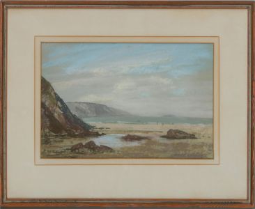 Aubrey Phillips RWA PS - 1987 Pastel, View of Newhaven, Pembrokeshire