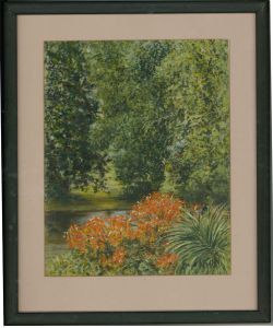 Louis Klein - Signed 20th Century Pastel, Kew in Bloom