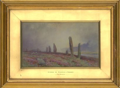 Percy Robertson A.R.E (1868-1934) - Signed Watercolour, Stones of Brodgar
