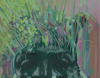 John Cherrington (1931-2015) - 1983 Oil, Abstract Segmented Portrait