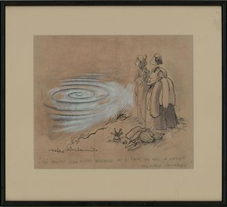 Mike Williams (b.1940) - 20th Century Pen and Ink Drawing, A Terrific Swimmer