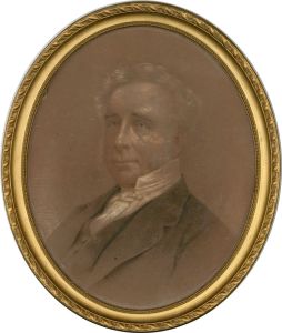Framed Mid 19th Century Chalk Drawing - Portrait of a Gentleman