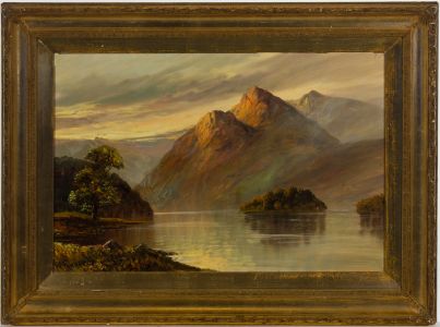 W. Richardson - Late 19th Century Oil, Loch Katrine at Sunset