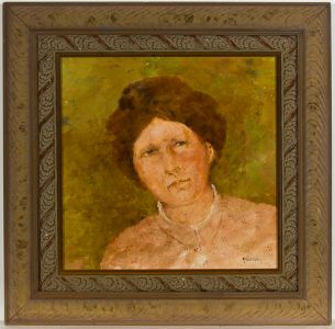 Raul Gutierrez (b.1935) - Fine 20th Century Oil, Portrait of a Victorian Lady