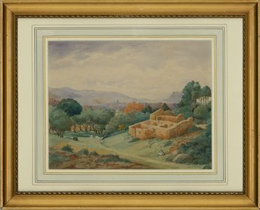 Framed Late 19th Century Watercolour - Ruins in a Landscape