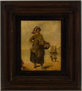 Late 19th Century Oil - Portrait of a Fisherwoman