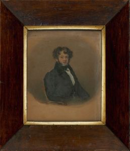 Framed 1832 Watercolour - Portrait of a Seated Gentleman