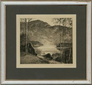 Sam Garratt - 1937 Etching, Pass Thro' the Trossachs'