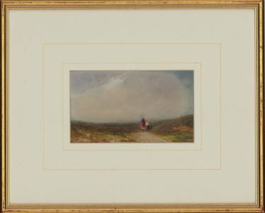 William Hindle (1811-1890) - Framed 1884 Watercolour, Moorland