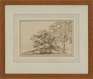 Attrib. Anthony Devis (1792-1817) - 19th Century Pen and Ink Drawing Cow Study