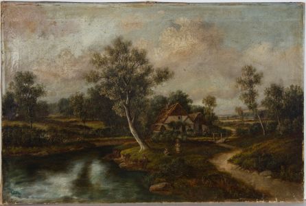 Follower of Georgina Lara (fl 1840-1880) - Late 19th Century Oil, River Cottage