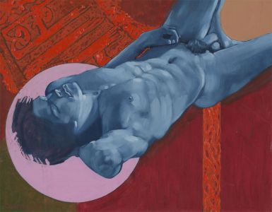 John Cherrington (1931-2015) - Signed 1996 Acrylic, Provocative Portrait Study