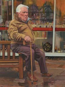 John Cherrington (1931-2015) - 1990 Oil, Portrait of a Seated Elderly Gentleman