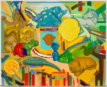 John Cherrington (1931-2015) - 2011 Acrylic, Abstract Artefact Composition II