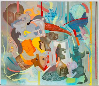 John Cherrington (1931-2015) - 2008 Acrylic, Abstract Artefacts