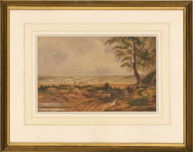 H. Glander - 1849 Watercolour, English Landscape