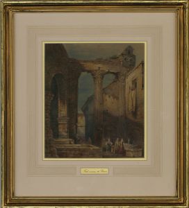 Framed Mid 19th Century Watercolour - Fish Woman at Rouen
