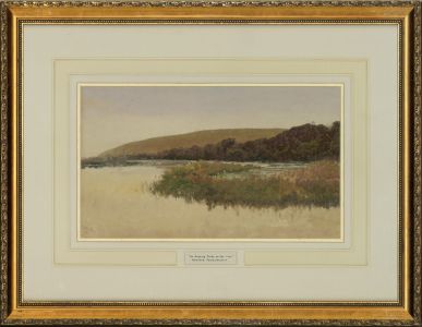 William Eyre Walker RWS (1847-1930) - Framed Watercolour, Evening River Study