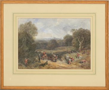 Attrib.Charles Stewart Hardinge (1822-1894) - Watercolour, Manoeuvres in Windsor