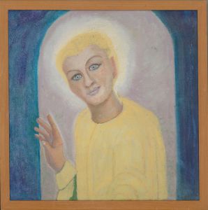 June Walsh (b.1930) - Framed 2001 Oil, Angel of Perseverance