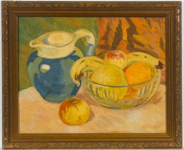 Henry E. Foster (1921-2010) - 1956 Oil, Still Life with a Blue Jug
