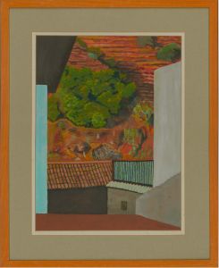 June Walsh (b.1930) - Framed Contemporary Acrylic, Sunset Algarroba