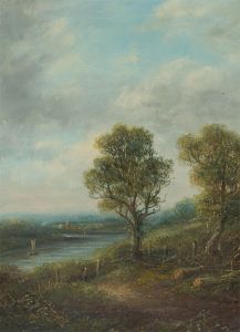 Edwin Buttery - Signed Late 19th Century Oil, Landscape View