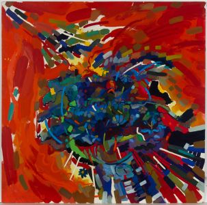 John Cherrington (1931-2015) - 1983 Oil, Abstract Floral Still Life