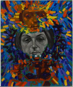 John Cherrington (1931-2015) - 1983 Oil, Abstract Portrait of a Woman