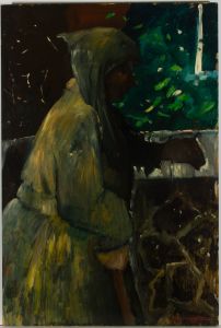 John Cherrington (1931-2015) - 20th Century Oil, Portrait of a Hooded Figure