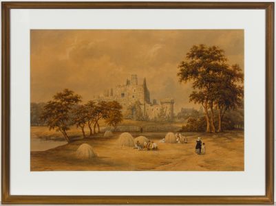 John Dobbin (1815-1888) - Framed 1848 Watercolour, View of Craigmillar Castle