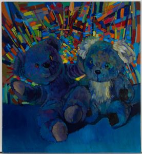 John Cherrington (1931-2015) - 1986 Oil, Abstract Teddy Bears