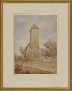 Gustave de Paris - Framed 1893 Watercolour, Kingston Near Lewes