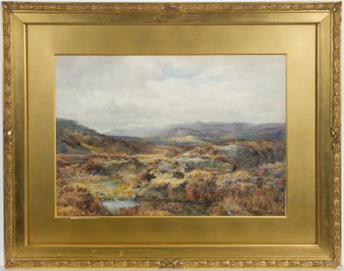 Samuel Willliam Oscroft (1834-1924) - 1891 Watercolour, Moorland, Bettwys Y Coed