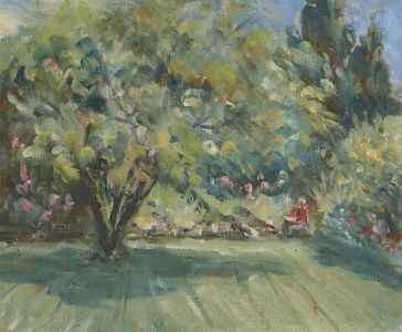 John A. Case - 20th Century Acrylic, Summer Garden