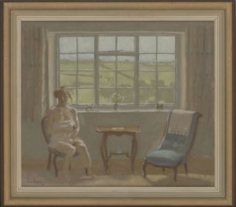 Ian Cryer (b.1959) PROI - Signed & Framed 1985 Oil, Wendy By The Window