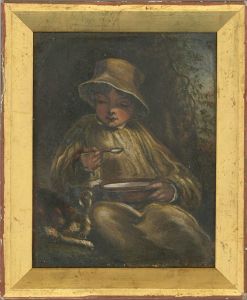 E. Maynard - Signed & Framed 1852 Oil, Puss in Hope