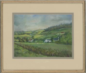 Muriel Dormer (b.1914) - 20th Century Pastel, Looking Toward Coombe