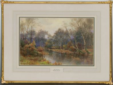 J Windsor Hooper - Fine Late 19th Century Watercolour, The Top Pond, Burnham