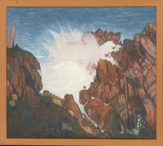 June Walsh (b.1930) - Framed 2003 Oil, North Atlantic Splash