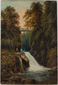 H. Cook - 1891 Oil, Glen Maye Waterfall