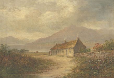 David Haire - 1879 Oil, Scottish Landscape, Near Loch Goil