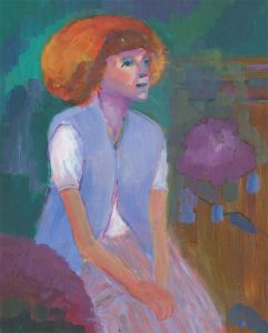 Edith Birkin (1927-2018) - 20th Century Oil, The Flower Woman
