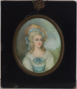 L.P. - Fine Mid 19th Century Watercolour, Portrait of a Georgian Lady