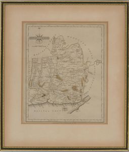 John Cary - Framed 1787 Engraving, Map of Monmouthshire